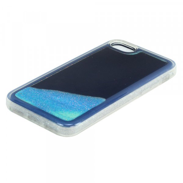 Wholesale iPhone 7 Plus Glow In the Dark Liquid Star Dust Case (Blue)